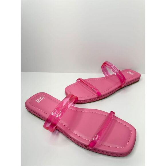 Nordstrom BP Viola Barbie Pink Braided Flat Slide Sandals Size 7.5 - Picture 5 of 8